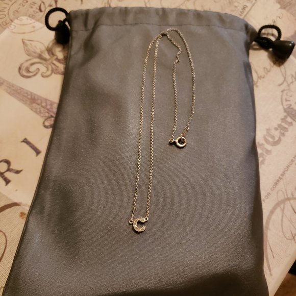 Sterling Initial C Necklace - Picture 2 of 3